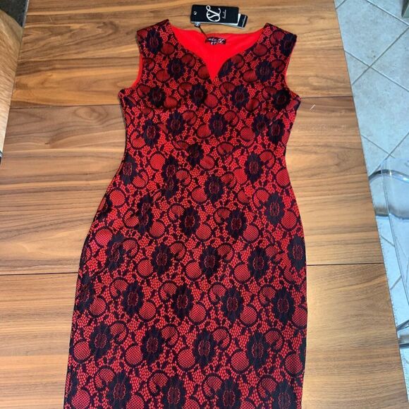 Earring, NWOT, solid 925 sterling, large lab ruby, articulated 1&1/2 in. drop, - Picture 14 of 17